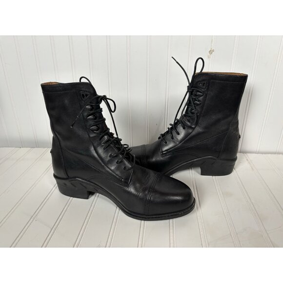 Ariat  Boot Mens 10 D Paddock Lace Up Black Equestrian Riding Gorpcore Leather